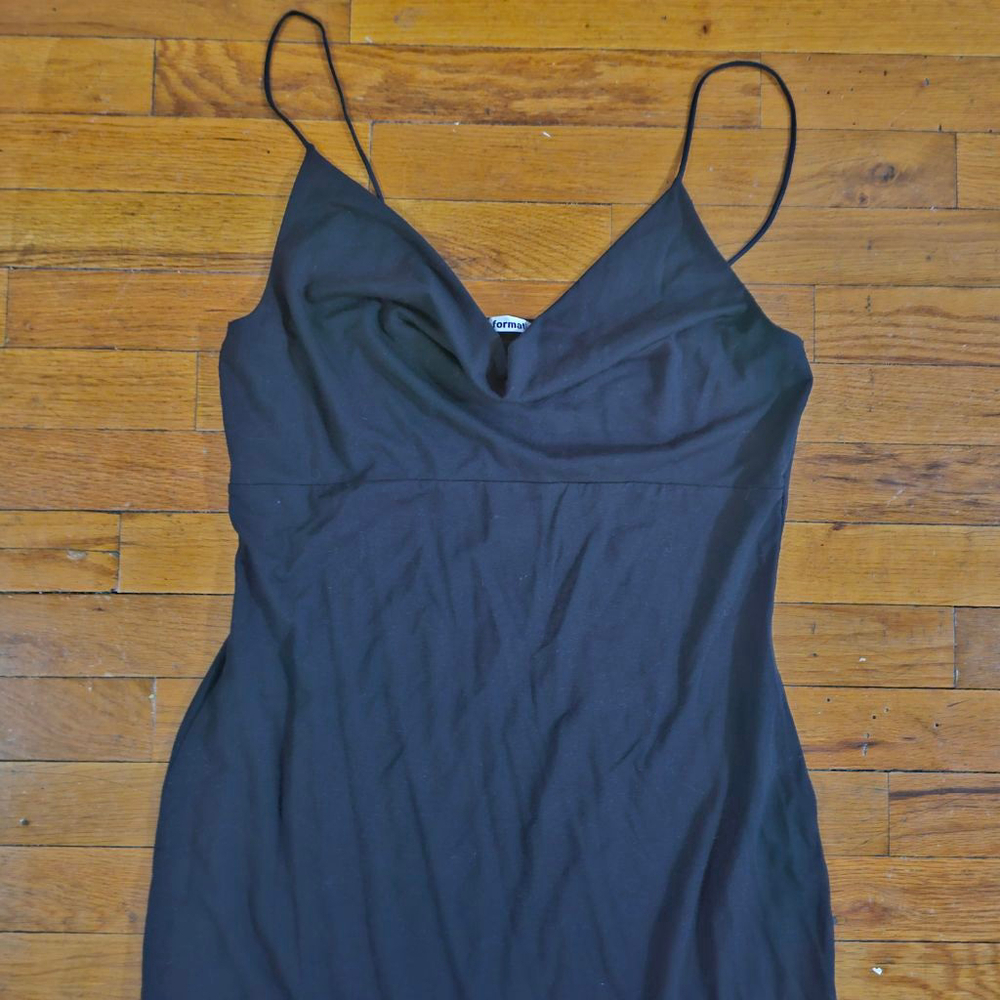 Reformation Black Mini Dress Women's Large - Picture 2 of 8